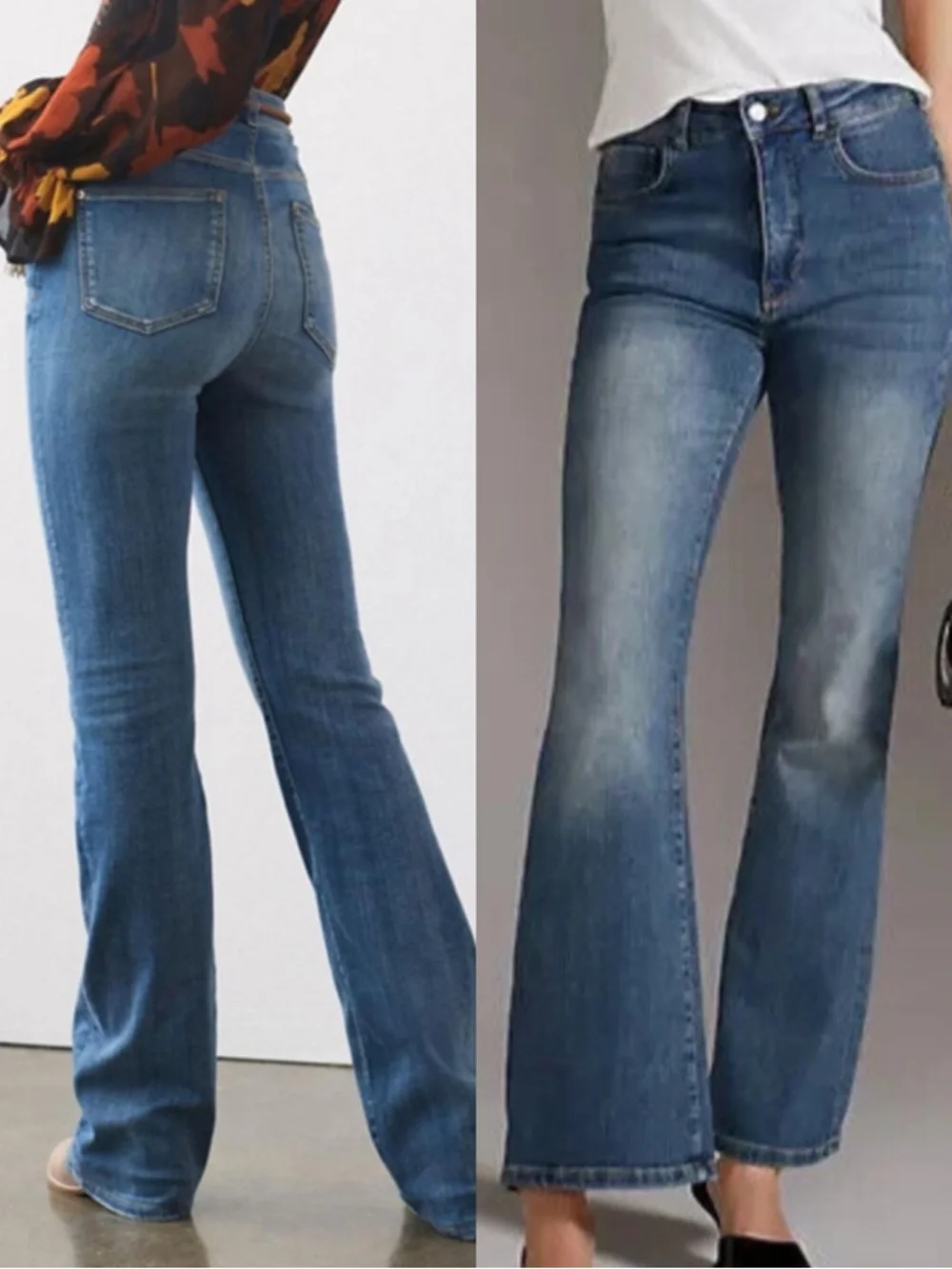 Pilcro X Anthropologie The Icon Flare Jeans Denim Medium Blue High Rise 70’s